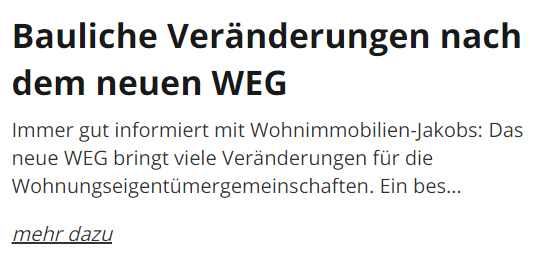 bauliche Veränderungen